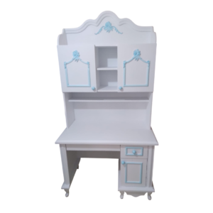 KLAS ÇALIŞMA MASASI MAVİ OYMA