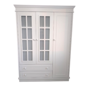 DÜZ PERDELİ 3 KAPILI DOLAP