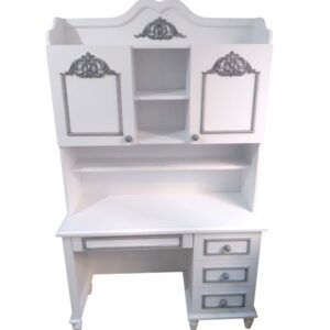 GÜMÜŞ ÇALIŞMA MASASI TAÇ GERİDE GRİ