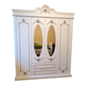 KLAS 4 KAPILI DOLAP GRİ OYMA ÇITALI